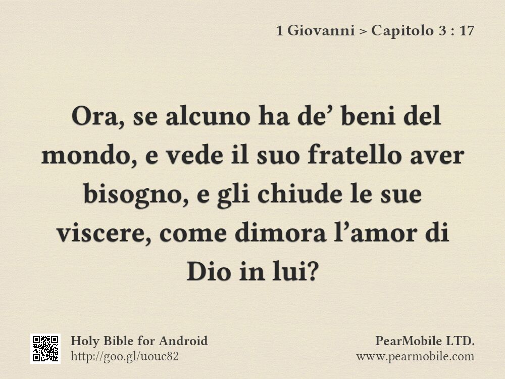 1 Giovanni, Capitolo 3:17